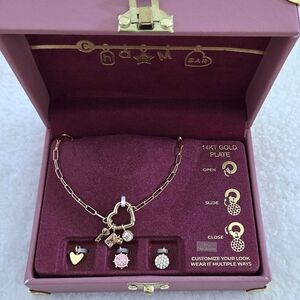 Charm Bar Interchangeable Charms Necklace - NIB